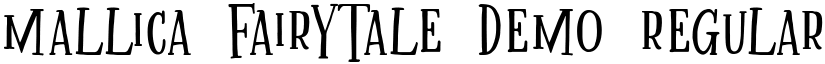 Mallica Fairytale DEMO Regular font