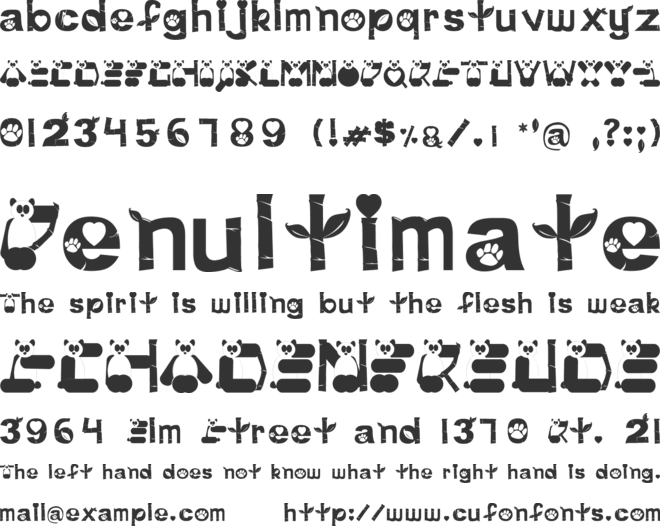 Pink Panda font preview