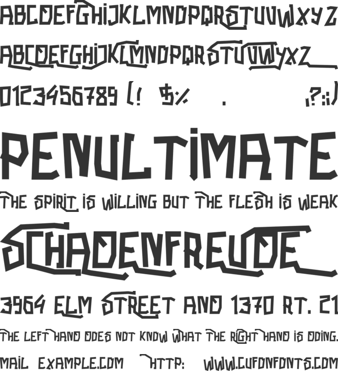 Mushroom font preview