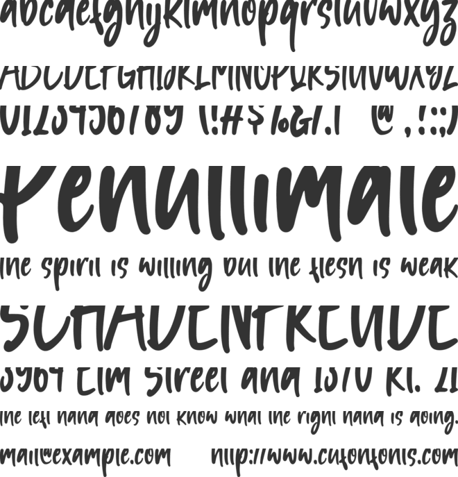 Wasabi Taste font preview