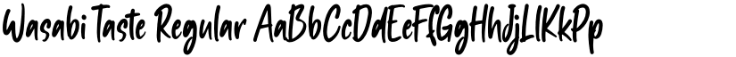 Wasabi Taste Regular font