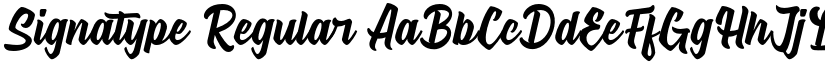 Signatype Regular font
