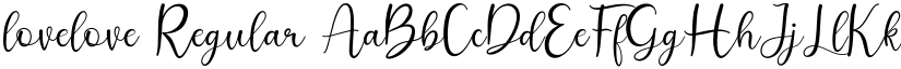 lovelove Regular font