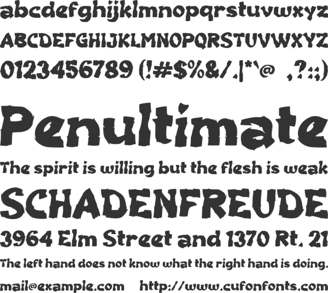 c Cousin Crew font preview