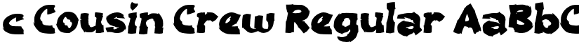 c Cousin Crew Regular font