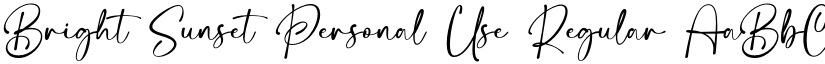 Bright Sunset Personal Use Regular font