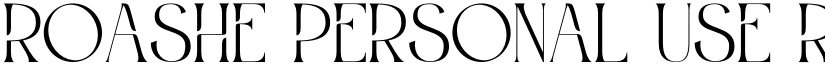Roashe Personal Use Regular font