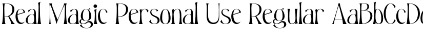 Real Magic Personal Use Regular font