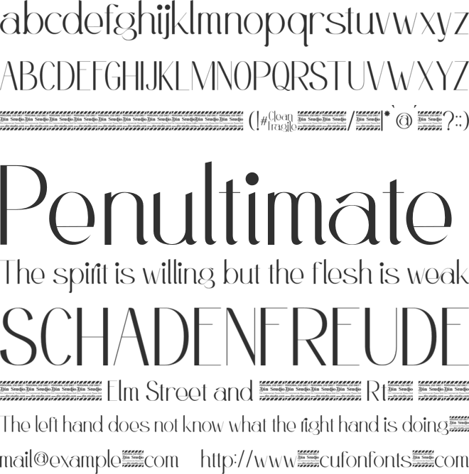 Clean Fragile Personal Use font preview