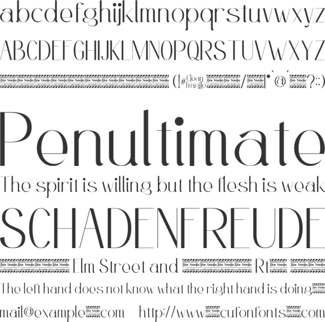 Clean Fragile Personal Use font preview