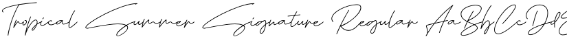 Tropical Summer Signature Regular font