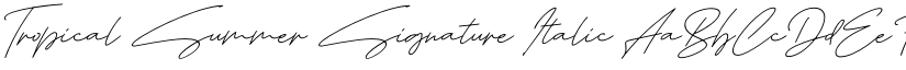 Tropical Summer Signature Italic font