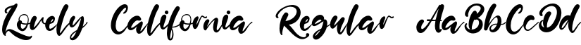 Lovely California Regular font