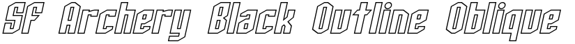 SF Archery Black Outline Oblique font