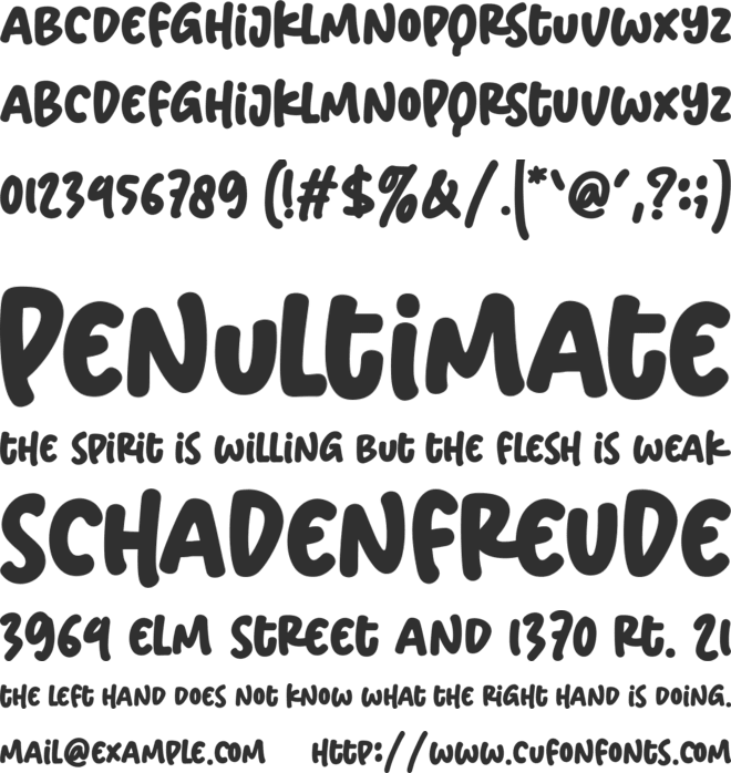 Shining Monday font preview