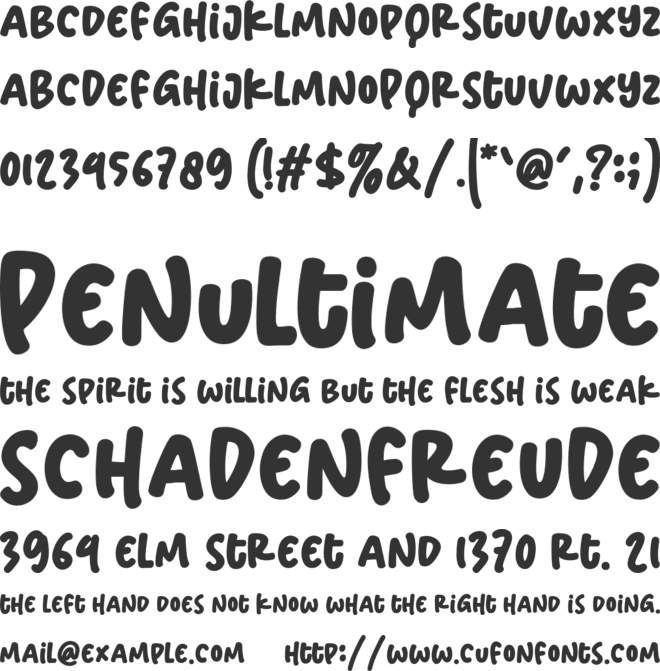 Shining Monday font preview