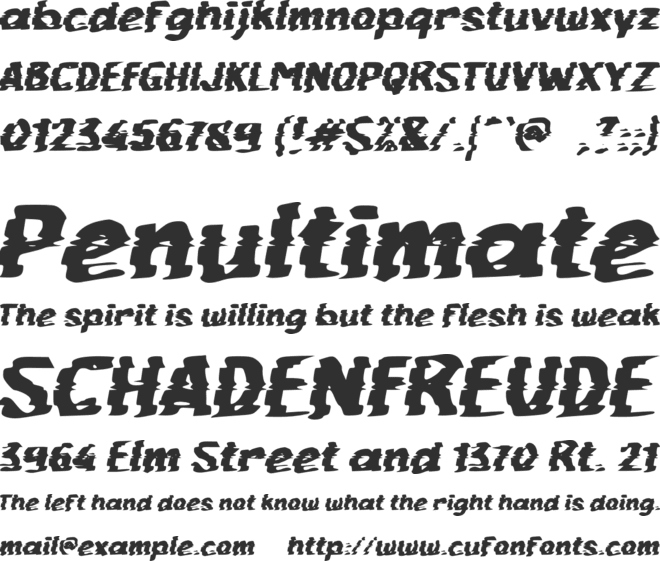 c Click Speed font preview