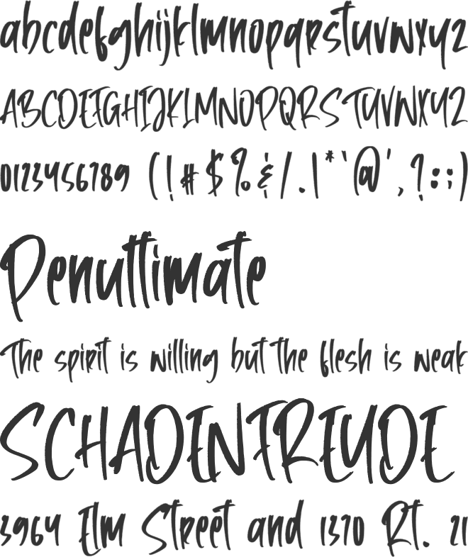 Bastille Members font preview