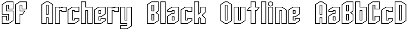 SF Archery Black Outline font