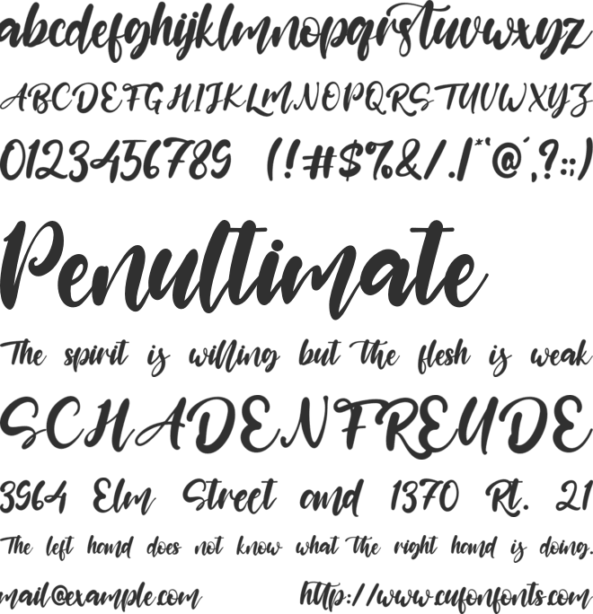Marghines font preview