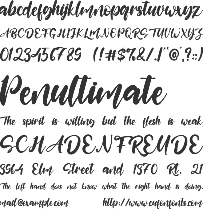 Marghines font preview