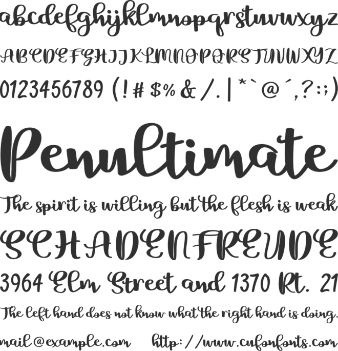 matherne font preview