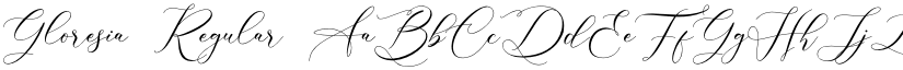Gloresia Regular font