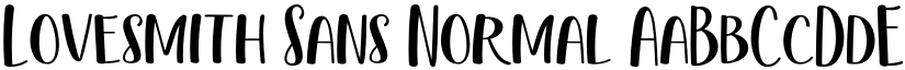 Lovesmith Sans Normal font
