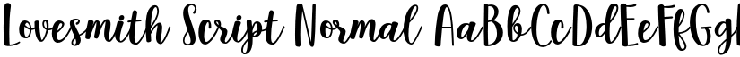 Lovesmith Script Normal font
