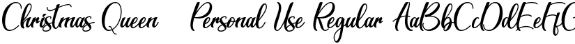 Christmas Queen - Personal Use Regular font