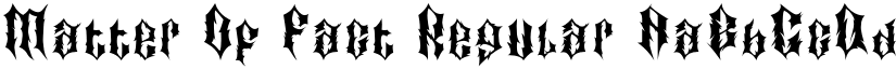 Matter Of Fact Regular font