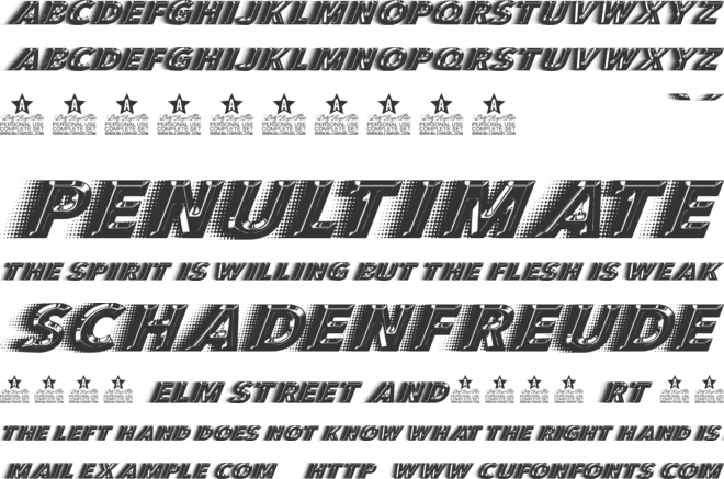 QUICKSILVER FAST font preview