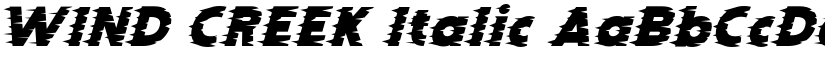WIND CREEK Italic font