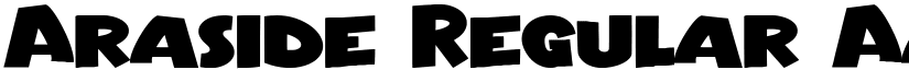 Araside Regular font