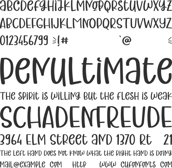 Chocolate Sweetsour font preview