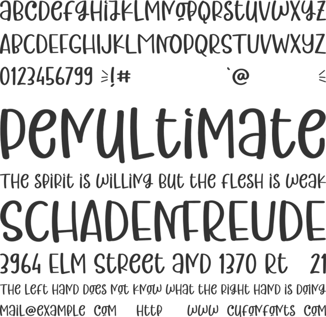 Chocolate Sweetsour font preview