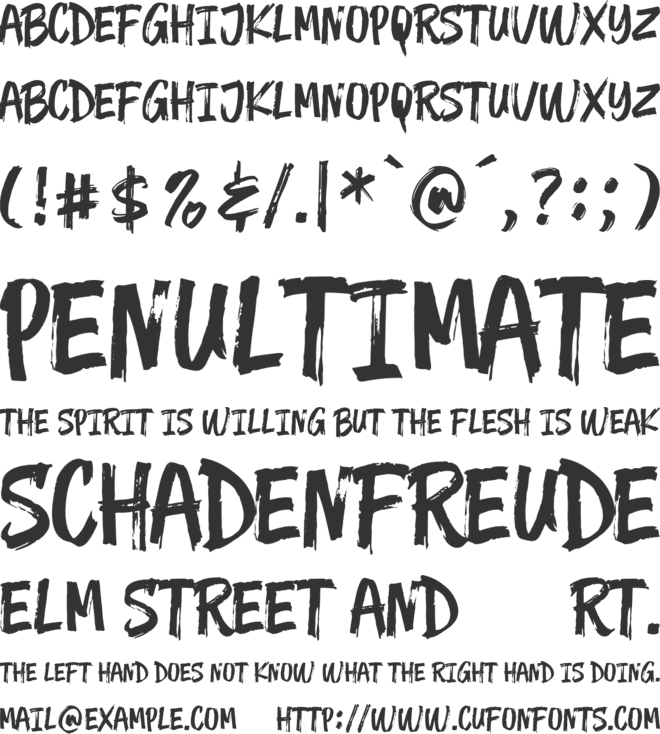 Burgendry font preview
