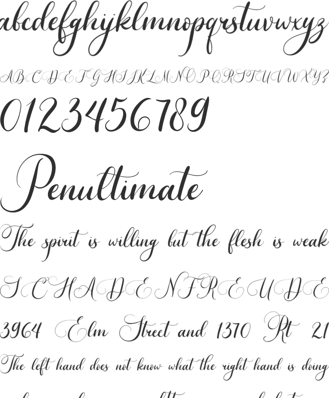 The Julayna font preview