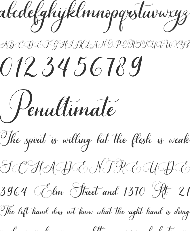 The Julayna font preview