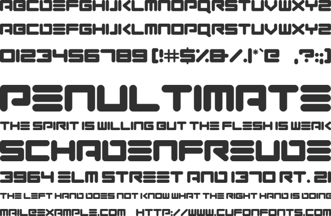 Neon Robot font preview