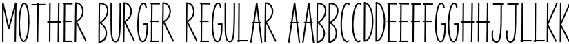 Mother Burger Regular font