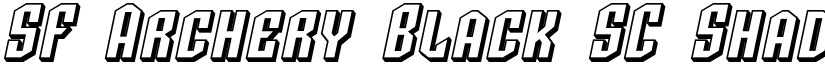 SF Archery Black SC Shaded Oblique font