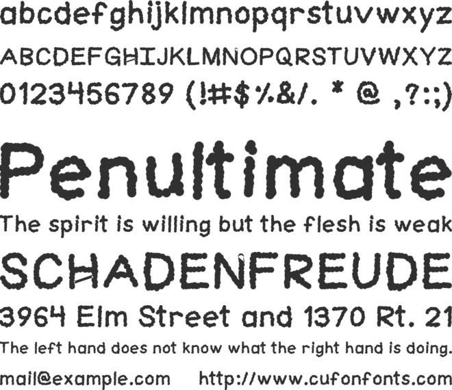 Cloudlike font preview