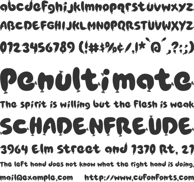 Poppy AOE font preview