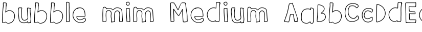 bubble mim Medium font