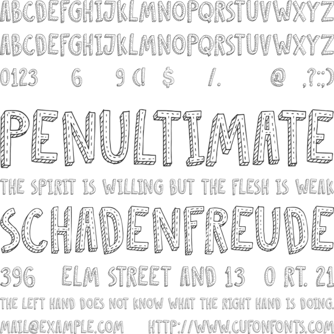 Oslo Stitch DEMO font preview