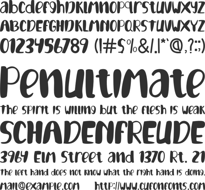 Glamour Elephant font preview