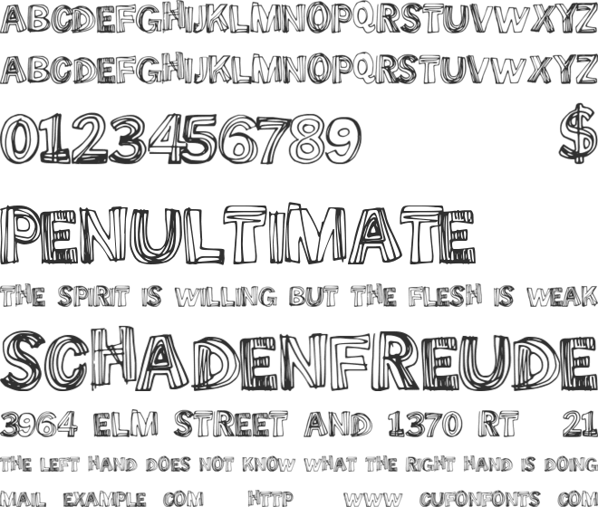 SomeLines font preview