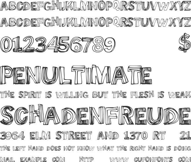 SomeLines font preview