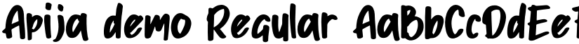 Apija demo Regular font